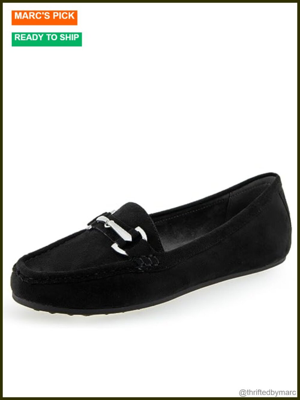 Faux Suede Loafers Slip-On Comfort Foam Padded Footbed Diamond Flex Outsole